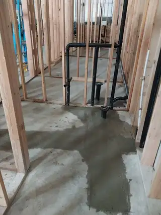 New construction drain rough-in