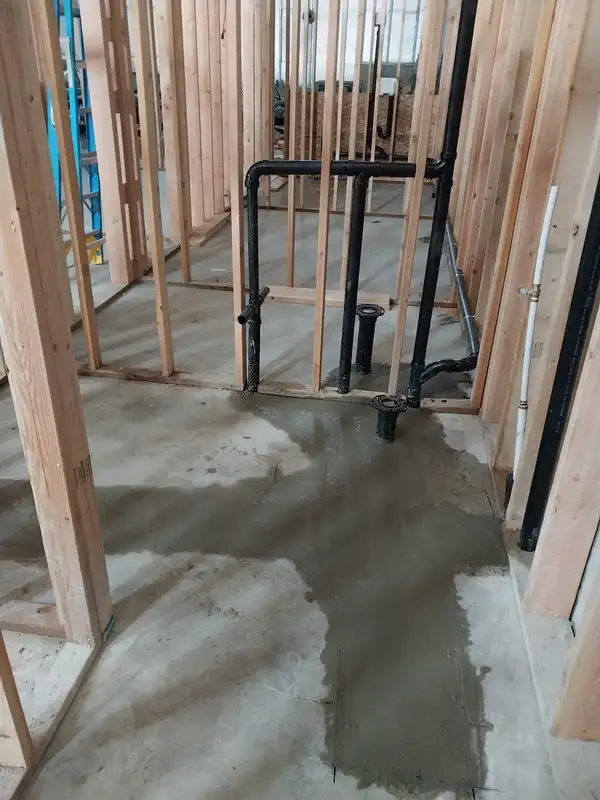 New construction drain rough-in